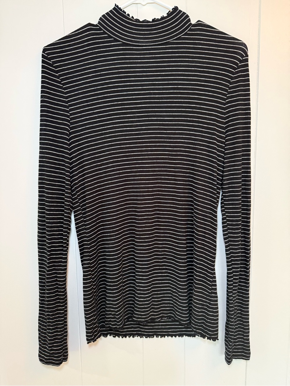 GAP Woman’s  Striped Long Sleeve Mock Neck Top